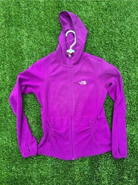 The North Face Magenta Fleece Jacket with Hood 💜